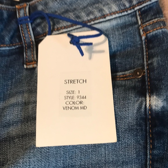 NWT Eunina Clara high rise skinny crop jeans with frayed hem. Venom. Size 1. - Picture 6 of 7